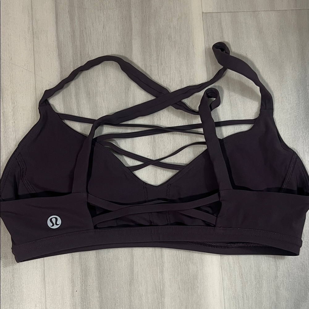 lululemon athletica size 4 Dark Purple Strappy Sports Bra